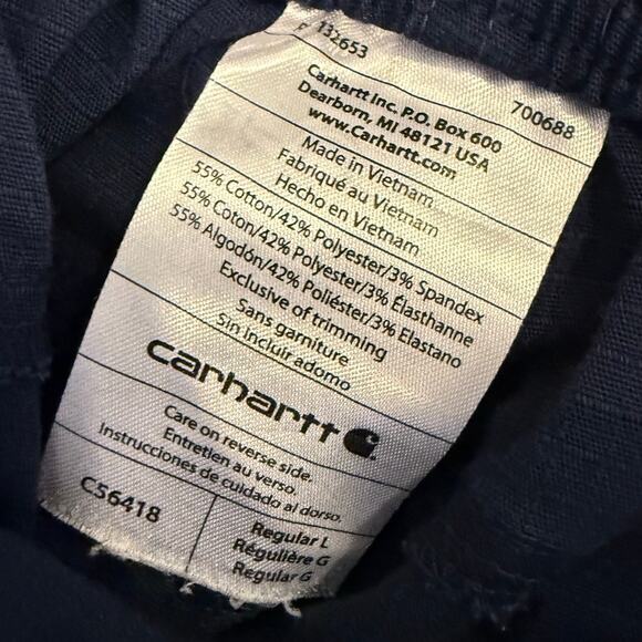 CARHARTT Navy Rugged Flex Scrob Pant Pants size L - Picture 7 of 9